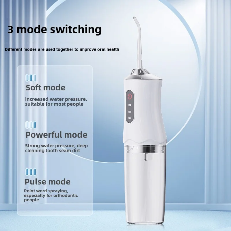 Sciacquone dentale elettrico domestico portatile Pulitore dentale Detergente dentale Filo interdentale per l'igiene orale Regalo transfrontaliero