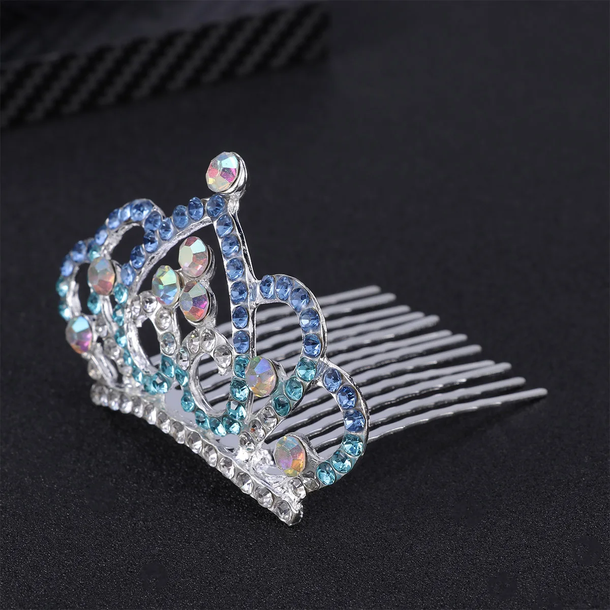 Girls Crown Comb Crystal Headdress Tiara Hairpin Headb Wedding Party Accessories Kids Hairstyle Tool Durable Lightweight