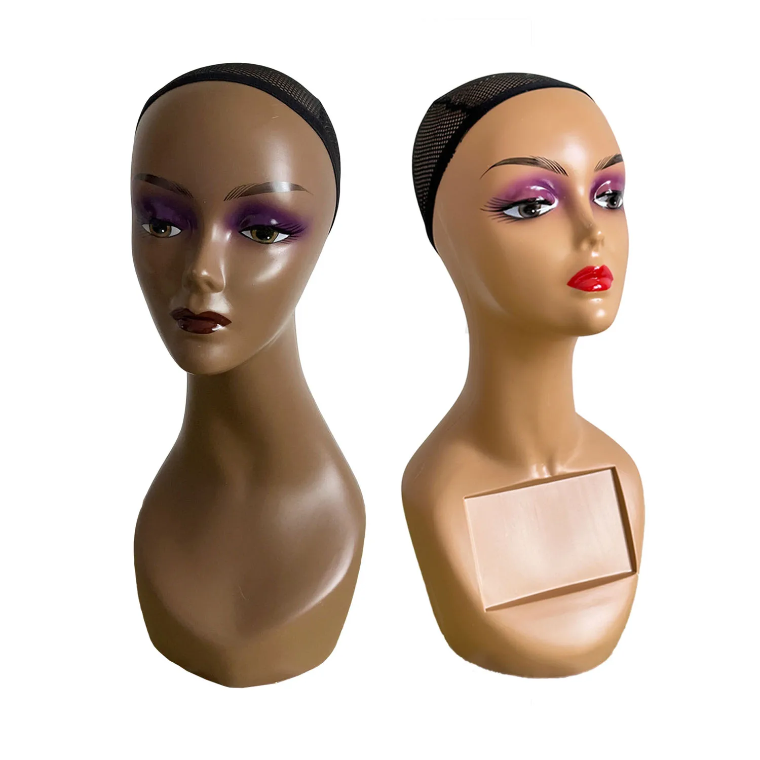 Manikin Head Wig Display Model Professional Cosmetology Face Wig Stand for Scarves