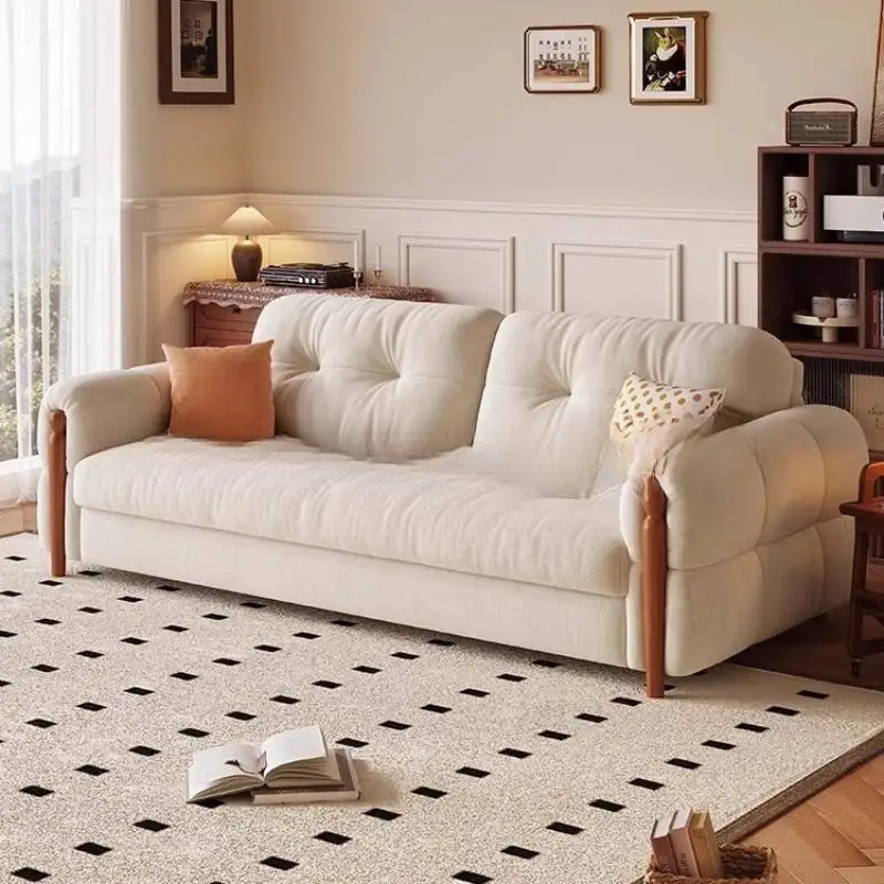 

Minimalist White Living Room Sofas Classic Sleeper Puffs Sets Living Room Sofas Cloud Lazy Muebles Para Hogar Furniture