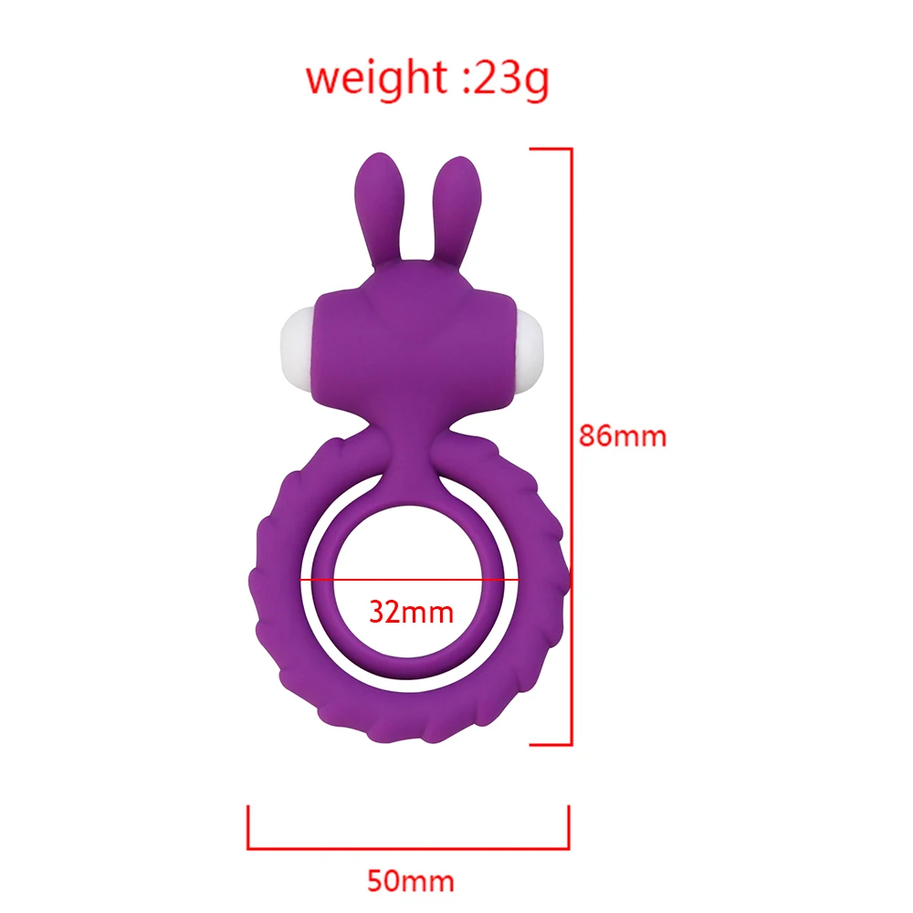 Soft Silicone Cockring Dual Vibrator Clitoris Stimulation Penis Ring Men Male Cock Rings Goods For Adults Couples Sex Toys Fun