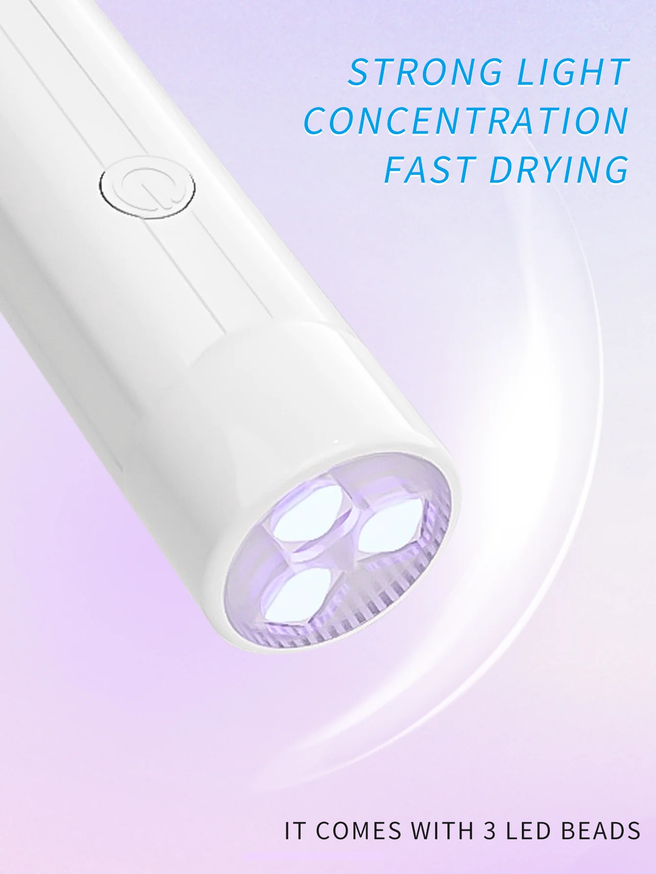 1 قطعة المحمولة مانيكير Led مسمار مصابيح القلم مصابيح مسمار صغيرة للأظافر كاذبة مجفف ضوء آلة تجفيف إصبع واحد لأظافر الأصابع