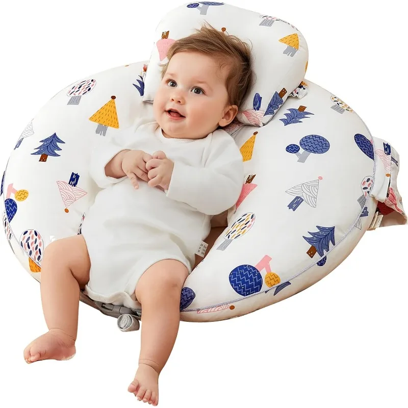 

Adjustable Nursing Pillow with Waist Strap - Multi-Use Breastfeeding & Bottle Feeding Support for Moms, Removable Cotton Cover