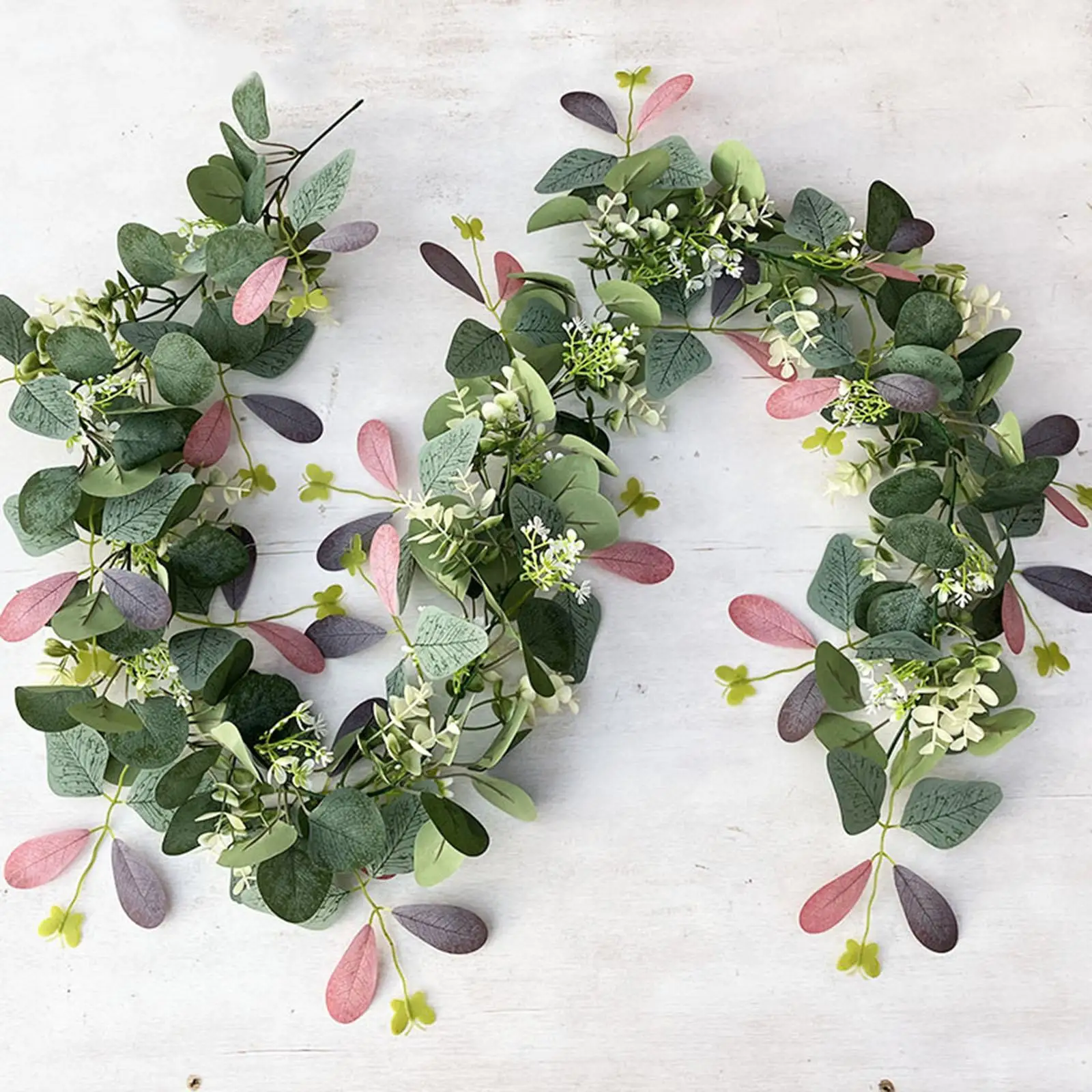 Greenery Garland Fake Eucalyptus Leaves Spring Garland 1.8M Hanging Plants