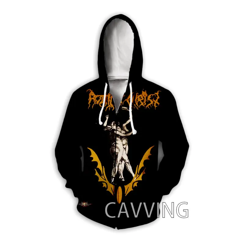 CAVVING 3D Printed  Rotting Christ  Zipper Hoodies Zip Hooded Sweatshirt Harajuku Hoodie Sweatshirt for Men/women