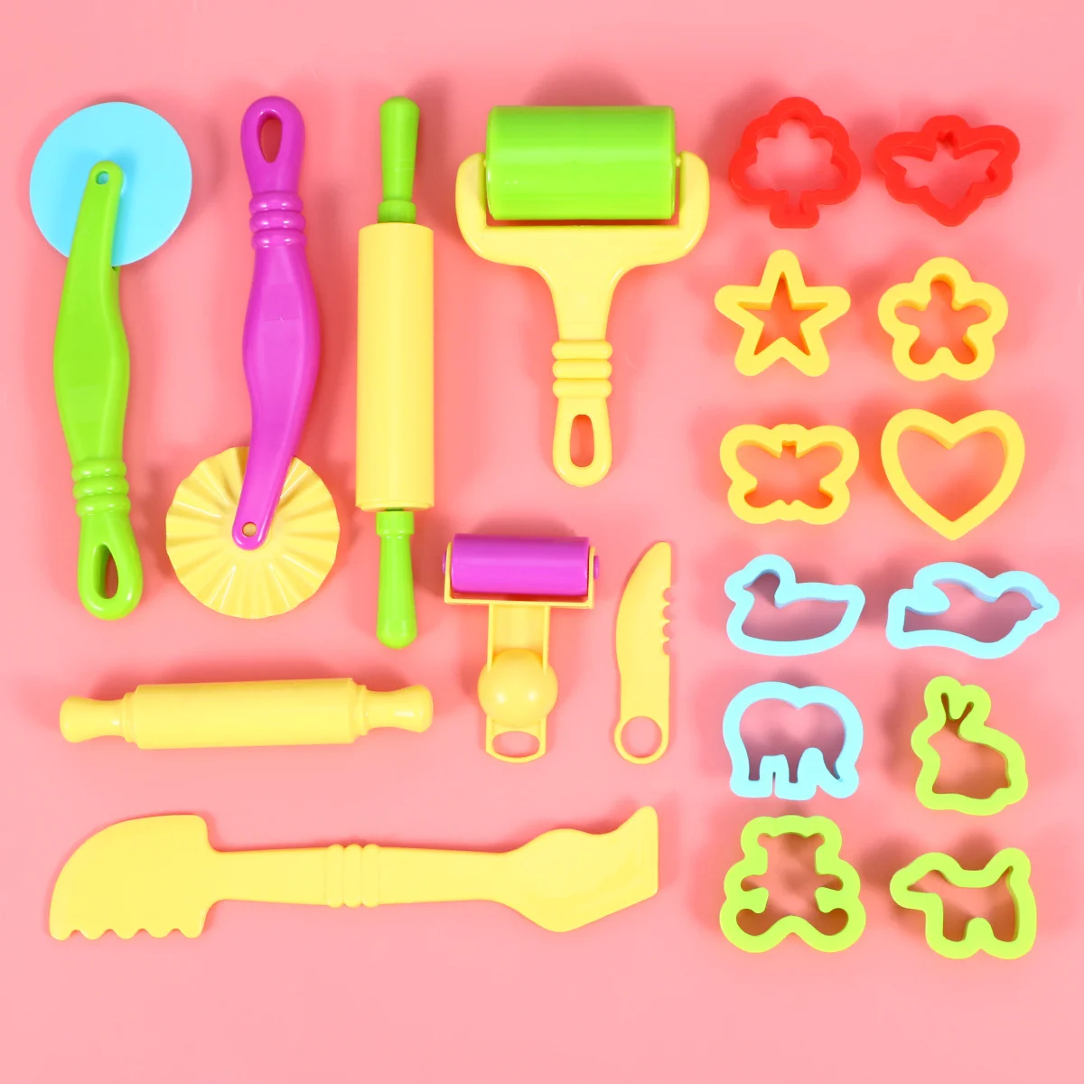 20 pz Colore Argilla Stampi Per Animali Set Estrusore Per I Bambini Fai Da Te Modellazione Gioco Creativo Apprendimento Arte Artigianato Attività Set Strumenti Fai Da Te