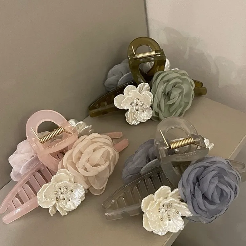 

High-Grade Mesh Flower Clip Hair Accessories For Women