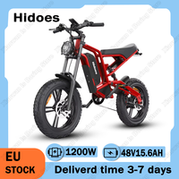 Hidoes B6 Electric Bike 1200W Powerful Motor 48V15.6AH Lithium Battery Motorcycle E-bike 20*4 Fat Tire Mountain Electric Bicycle