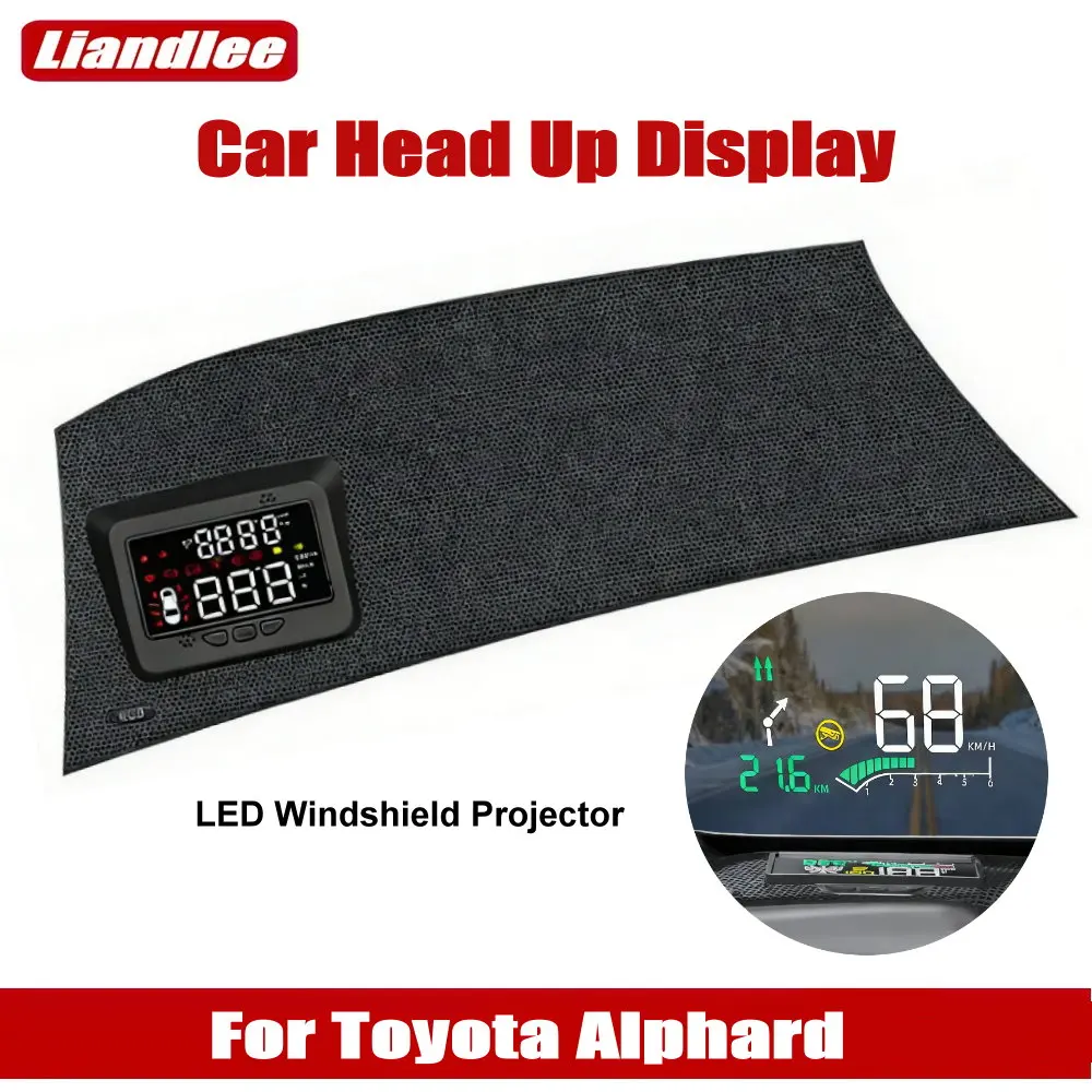 Car HUD Head Up Display For Toyota Alphard Vellfire AH30 2018~2023 Auto Headup Display Accessories Windshield Projector
