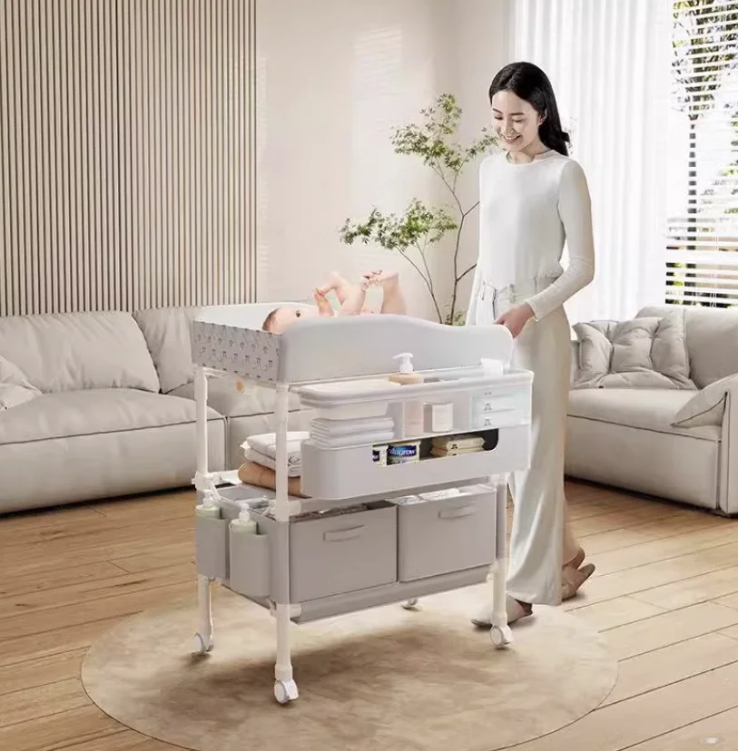 Baby care table, portable multi-functional, foldable, washable, baby bed diaper changing and touch table