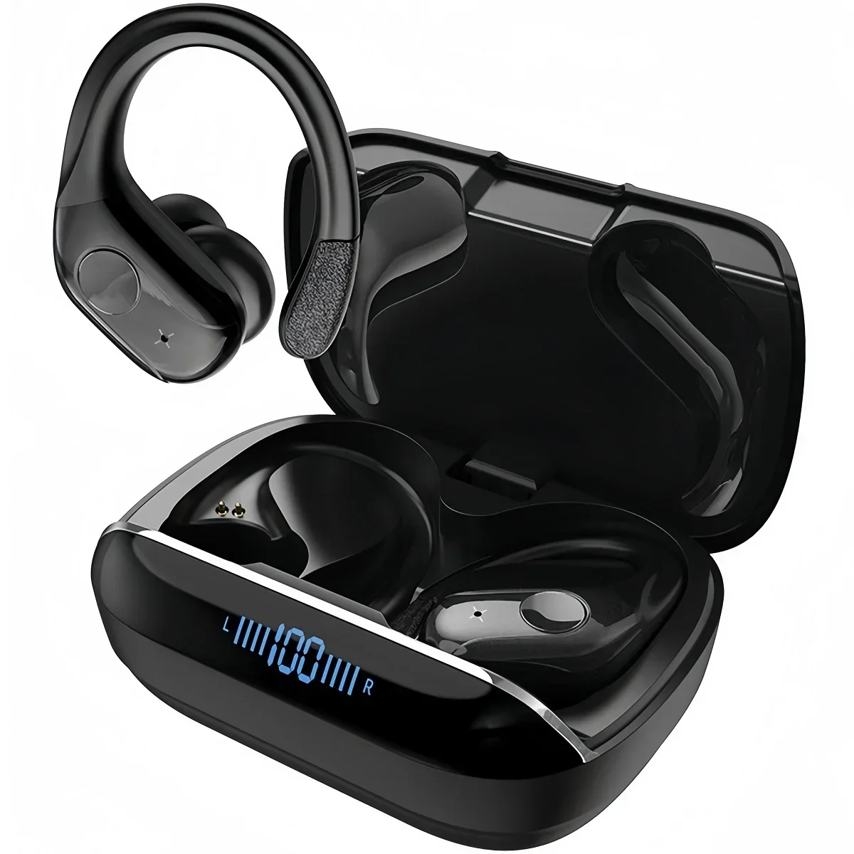 

Sport Wireless Bluetooth Earbuds with Earhooks,IP7 Waterproof,Hi-Fi Stereo Sound for Running Gym,Wireless Headphones w/Deep Bass