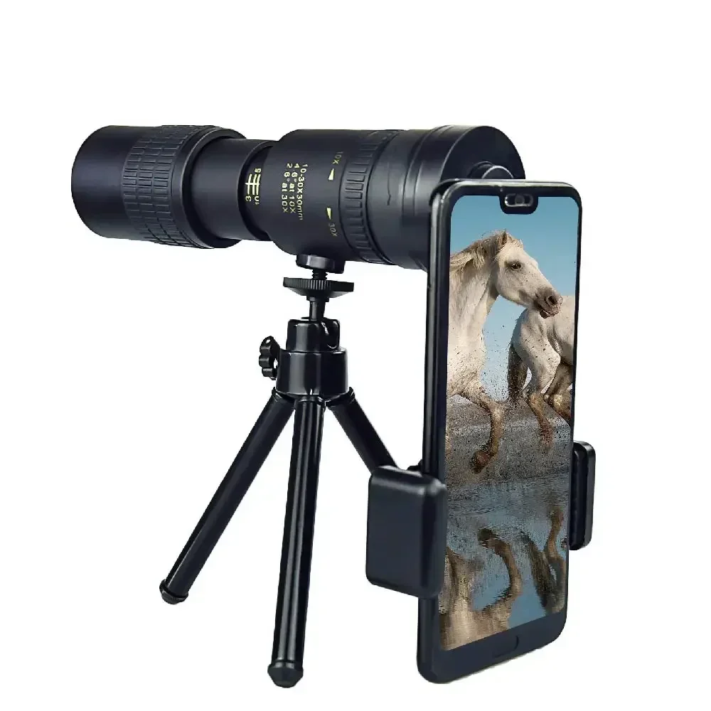 80x100 Monoculars with Tripod Phone Clip, HD High Power, Suitable for Stargazing, Hunting, Bird Watching, Travel, Camping