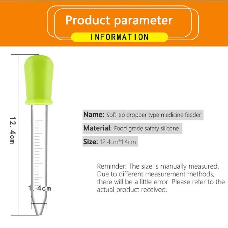 6PCS 5ML Plastic Pipette For Creativity Silicone Dropper Baby Feeding Medicine Liquid Pipette School Lab Supplies Fast Shipping