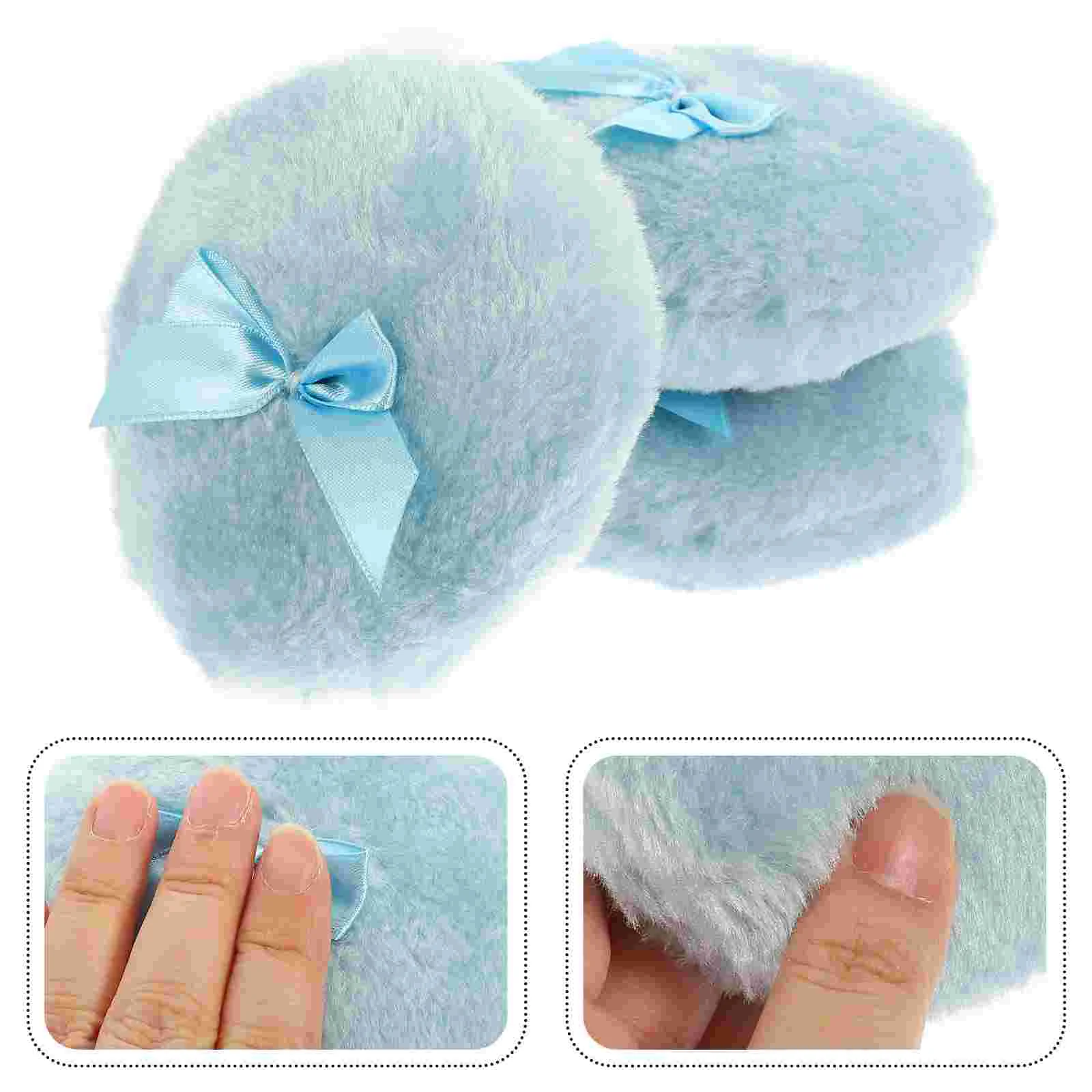 

3 Pcs Baby Powder Puff Loose Puffs Round Refreshing Lovely Body Household After-bath