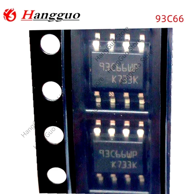 5 Buah/Banyak 93C66 R66  3*3MM Mini Kecil 8 Kaki Persegi Mobil Penyimpanan Chip Kosong Baru C66 = R66