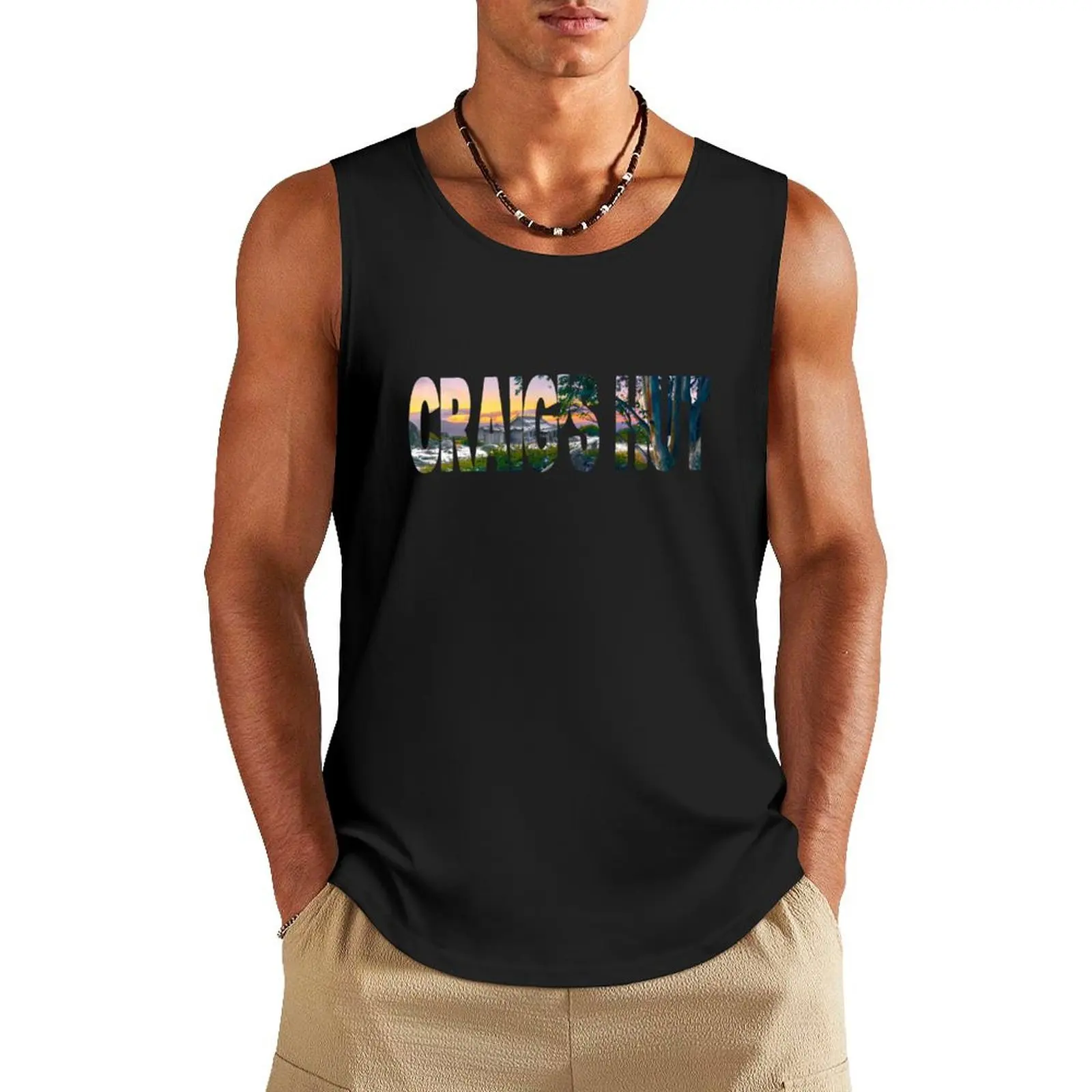 

CRAIG'S HUT - Mount Sterling Sunset Tank Top gym clothes for man basketball Men's gym articles Men's sleeveless t-shirt