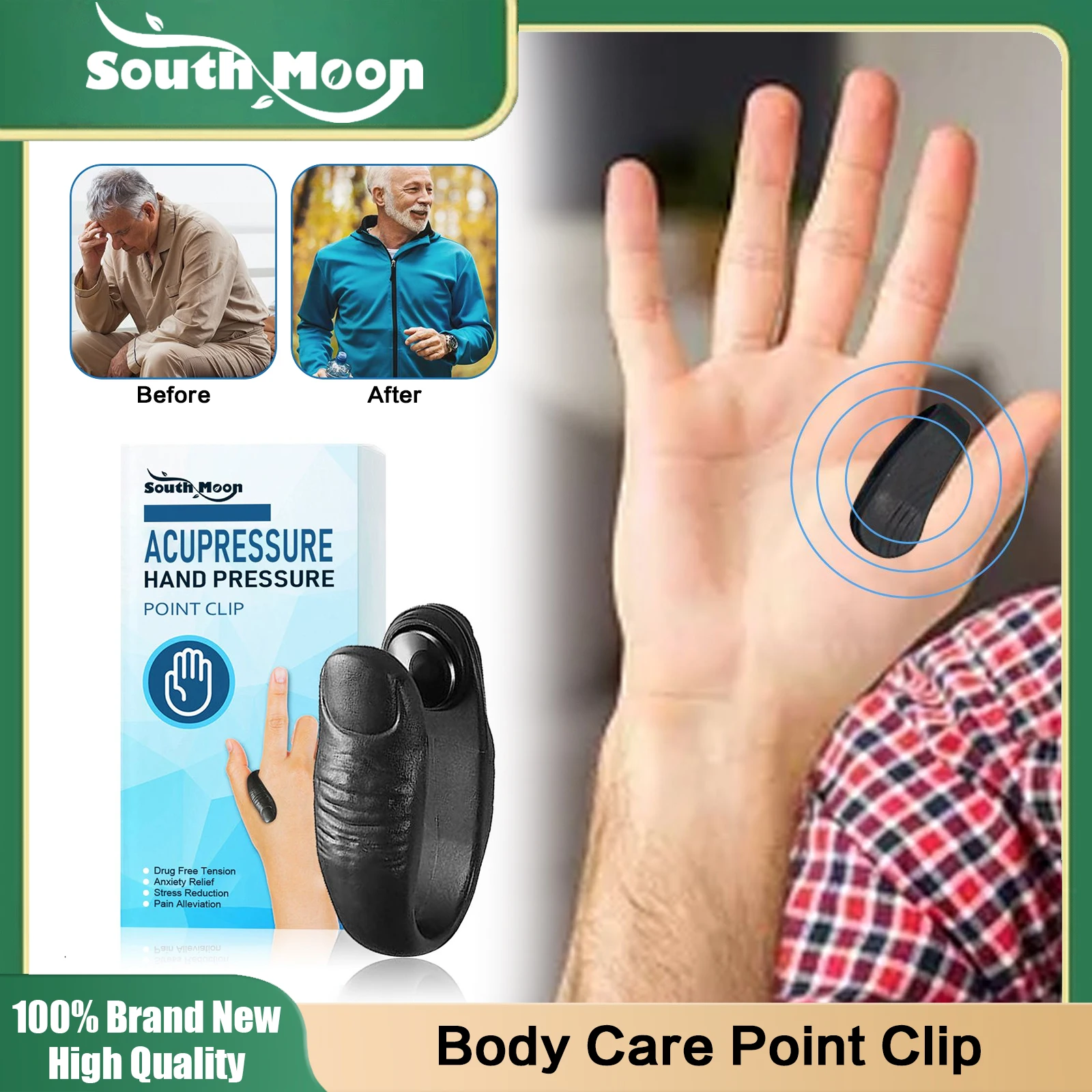 Body Care Point Clip Fatigue Relief Stress Reduction Improve Physical Discomfort Weight Loss Relaxation Acupoint Massage Clip