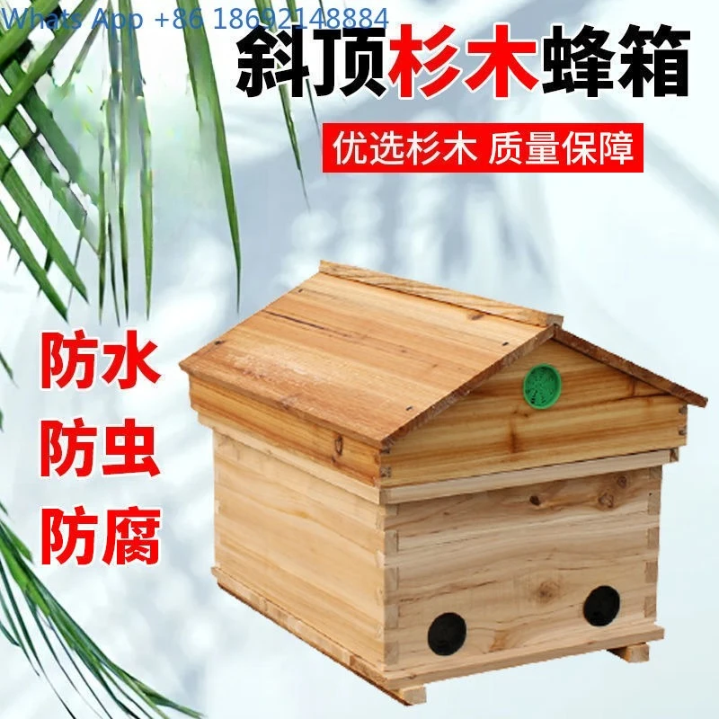 مجموعة خلية النحل مع إطارات خلية النحل وأساس الشمع لتربية النحل بحجم قياسي 10 إطار خلية مع مطحنة تغذية #2