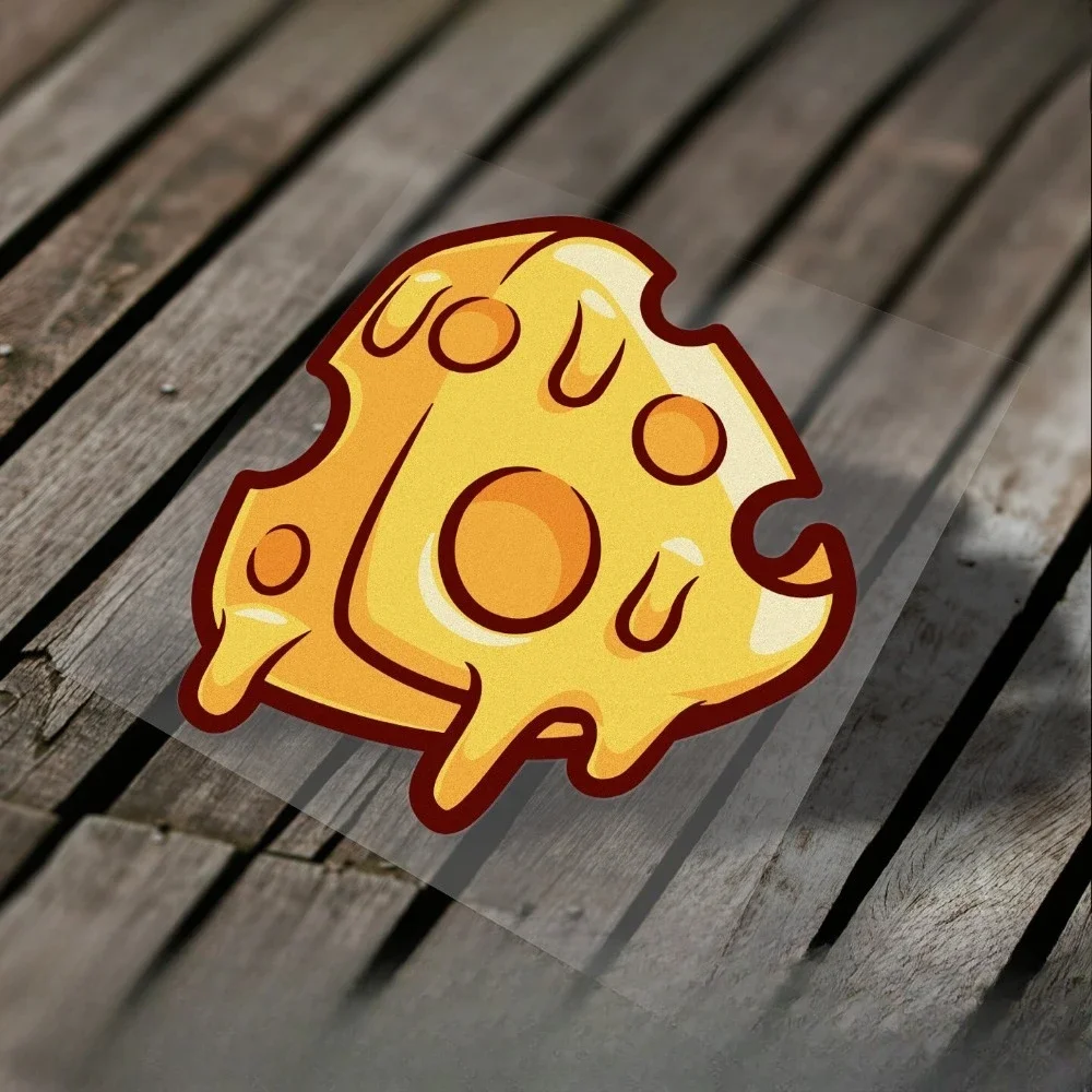 Cartoon Dripping Melting Cheese Cute Smiley Waterproof Vinyl Stickers For Car Laptop Helmet