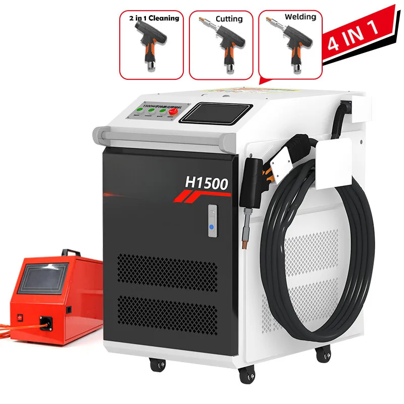

Portable 4 In 1 3000 Watt Handheld Laser Cleaner Rust Removal Cutting Welding Machine