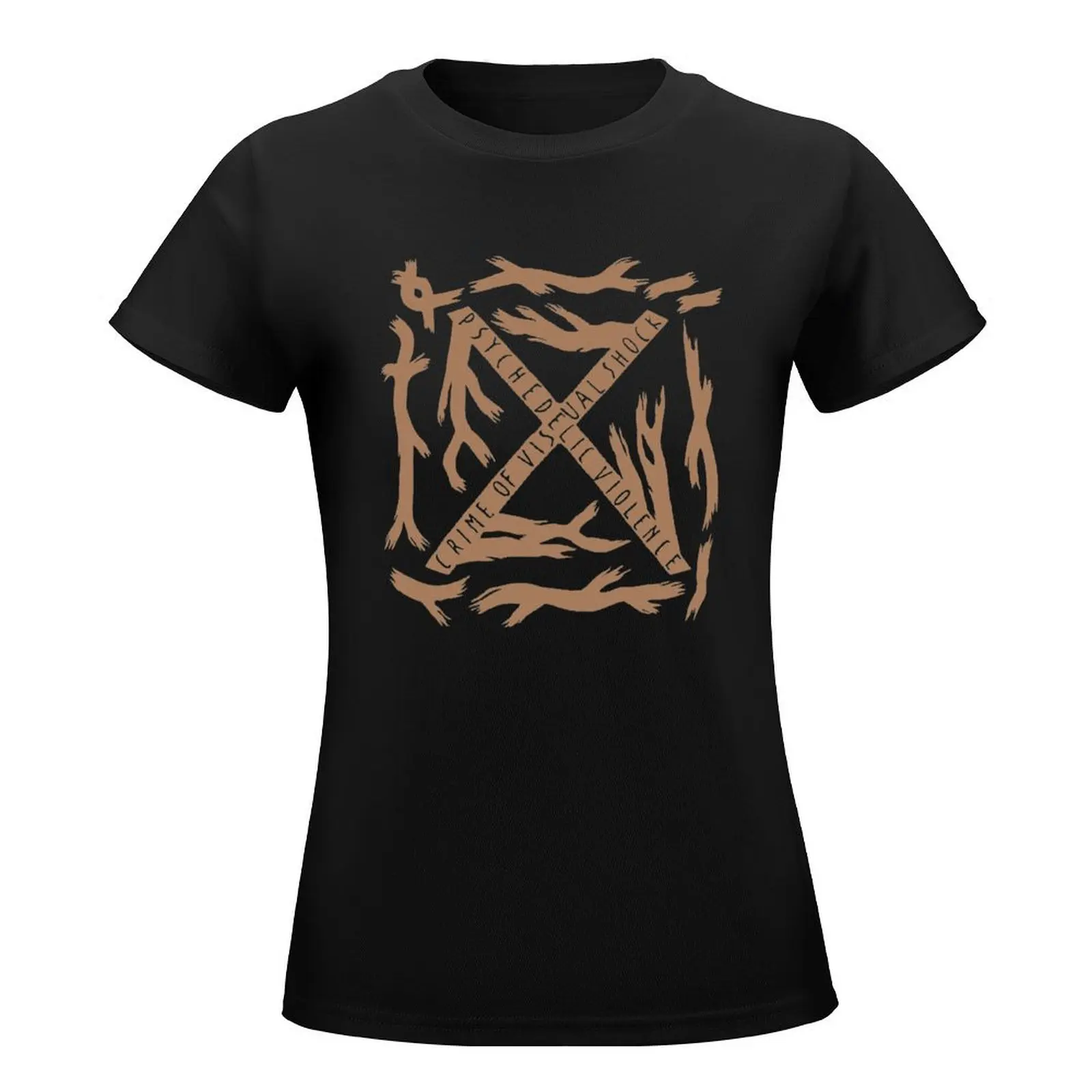 X - Blue Blood T-Shirt summer top lady clothes Short sleeve tee Women's tops
