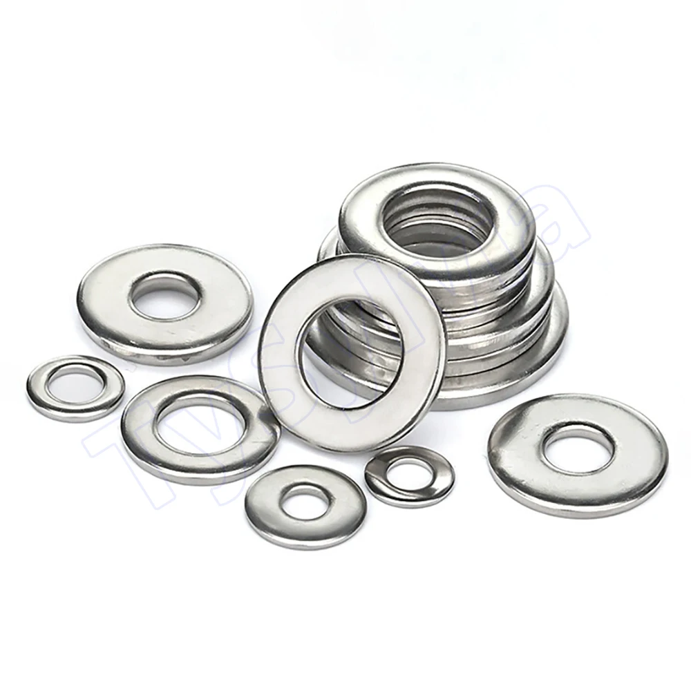 304 Stainless Steel Ultra Thin Flat Washer ID 10 12 14 16mm Adjusting Shim Gasket OD 16-60mm Thickness 0.5-6mm