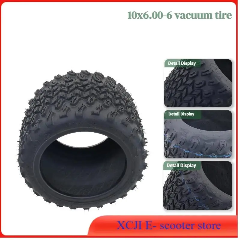 

10-дюймовая бескамерная шина 10x6,00-6 с отверстием для маленького мотоцикла Citycoco Mini Kugoo C1 Pro, шина для электрического скутера