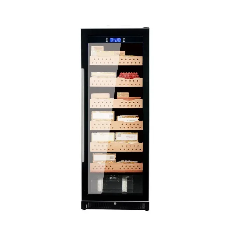 Constant temperature and humidity single door cigar cabinet single temperature intelligent display