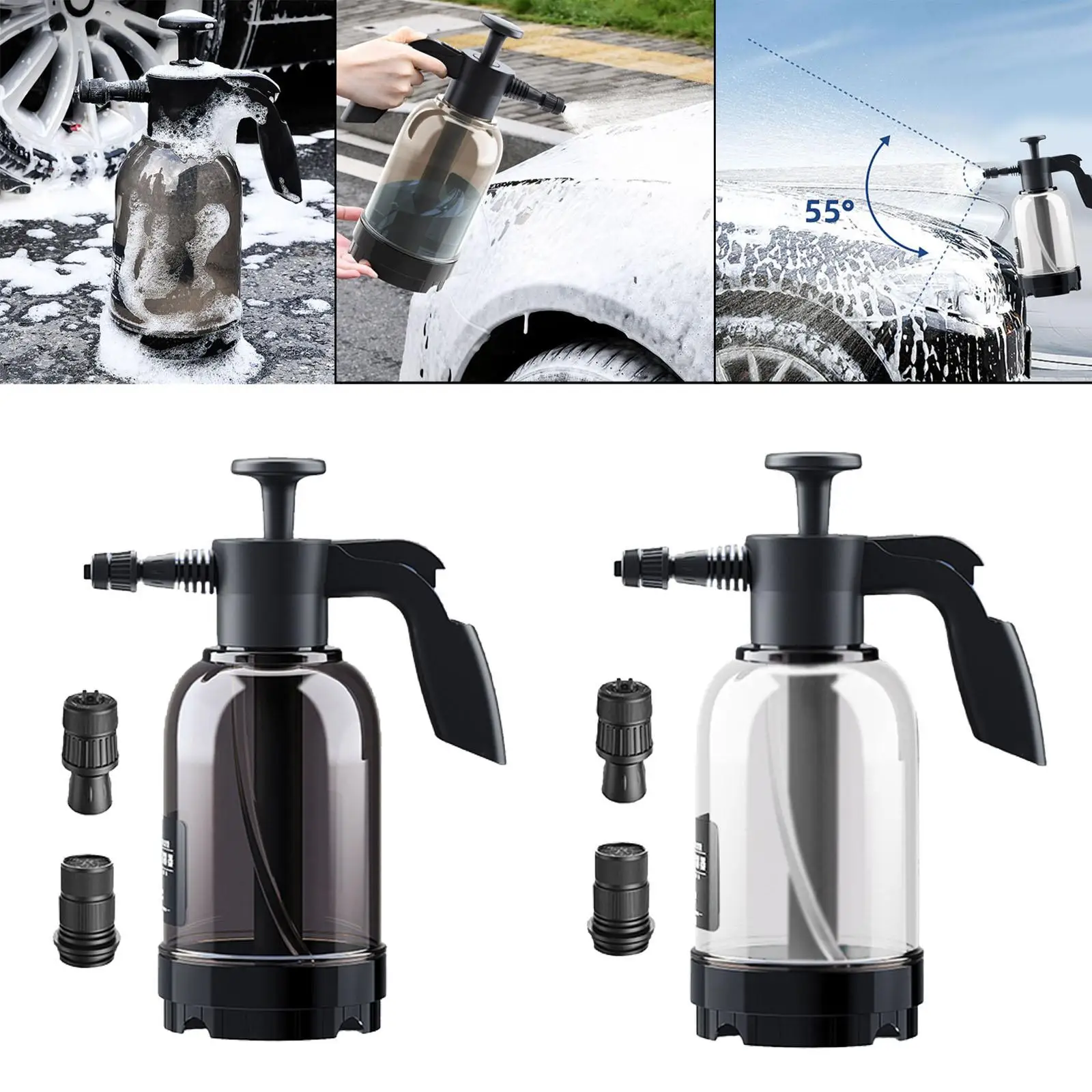 Portable Car Wash Pump Foam Sprayer, Hand Pressure Auto Cleaning Equipment