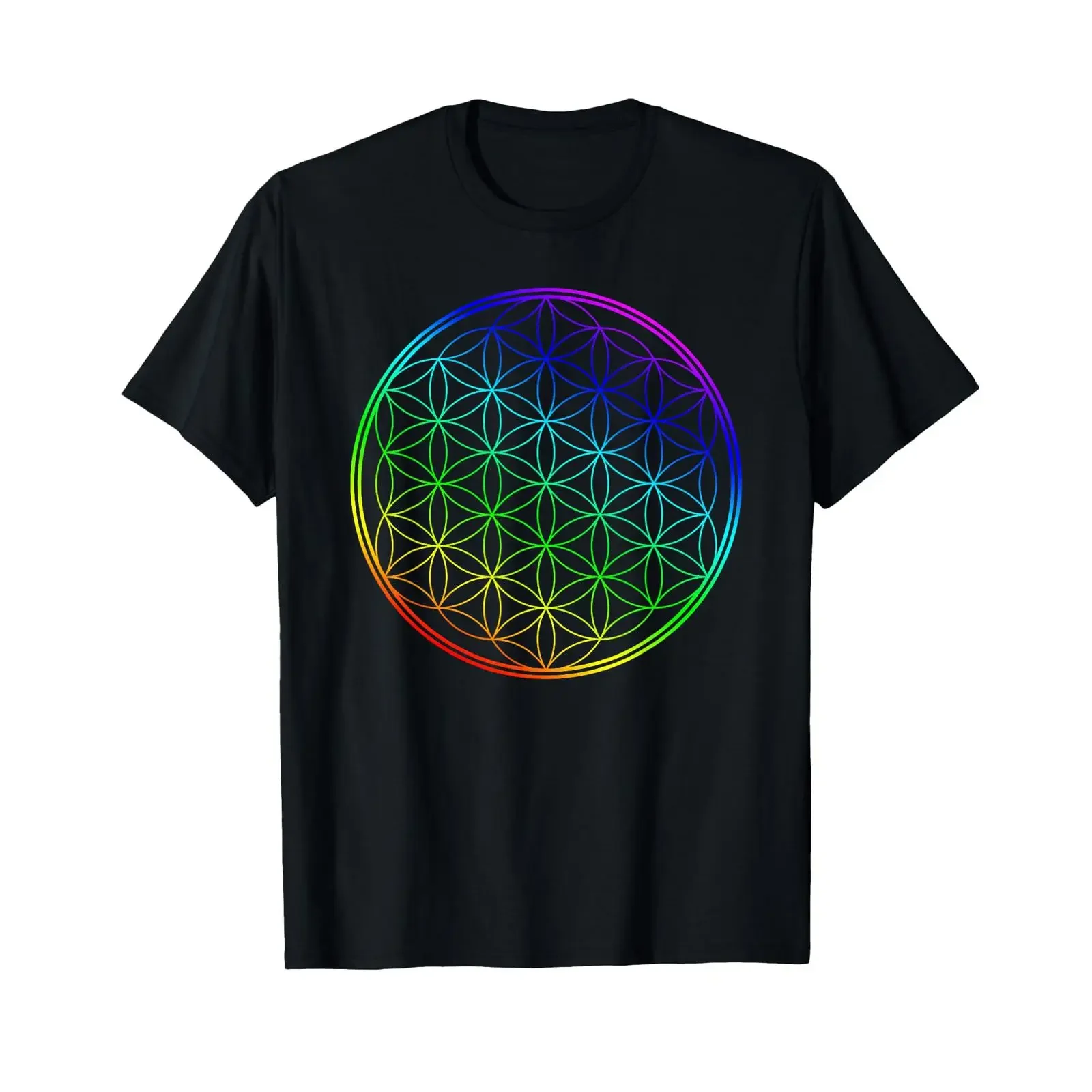 Flower of Life Merkaba Sacred Geometry T Shirt vintage Washed streetwear Stylish Slightly Comfortable Top For Everyday Wear
