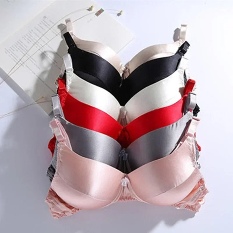 

100% Mulberry Silk Spring/summer Thin Bra Double-sided Underwear Silk Bra Without Steel Ring Comfortable Breathable Plus Size