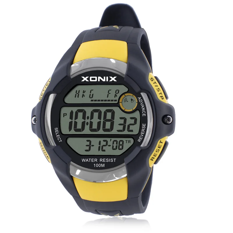 

XONIX точный модный цифровой дисплей для спорта на открытом воздухе светодиодный водонепроницаемый будильник для плавания мужские часы для мальчиков CG