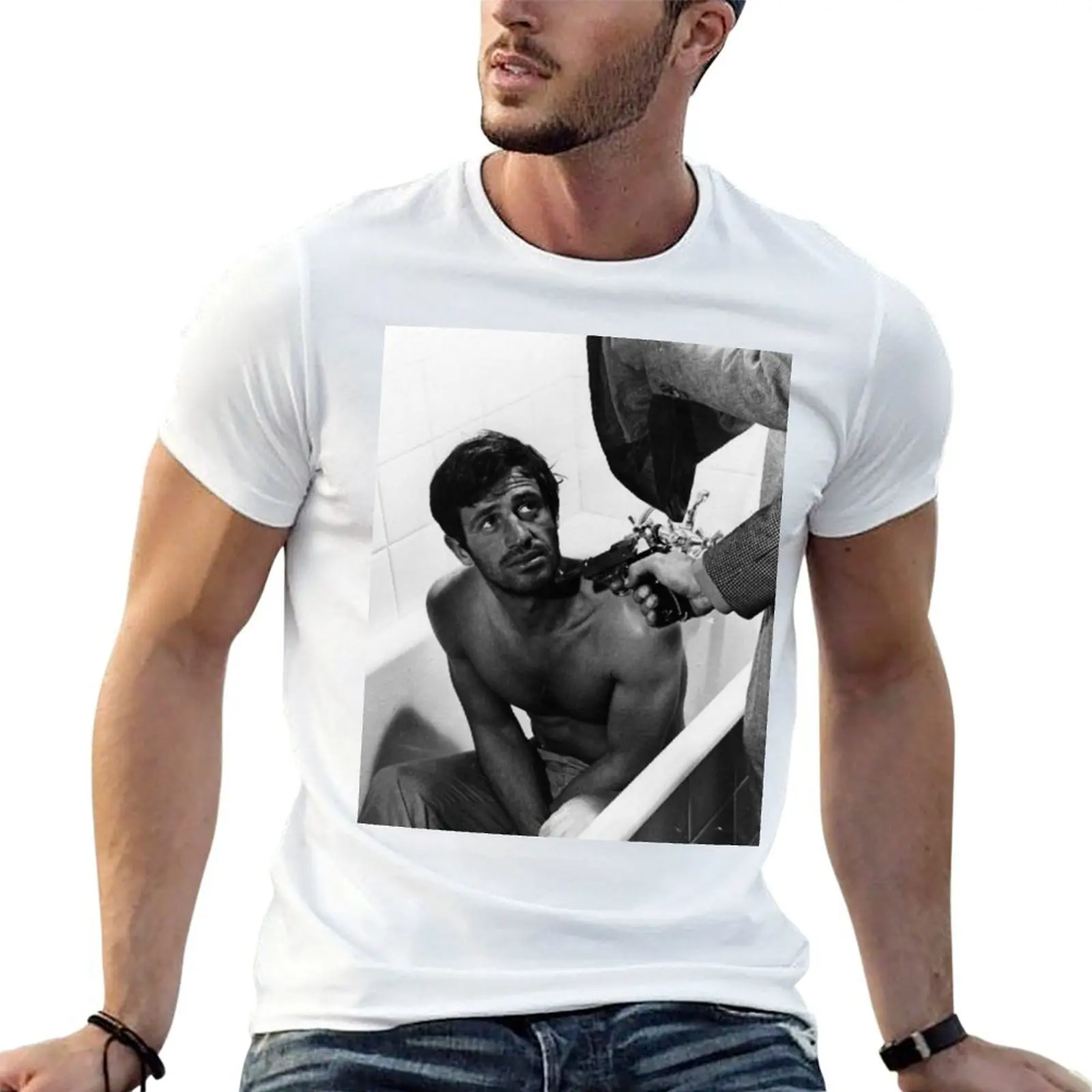 Camiseta Jean Paul Belmondo, camisetas personalizadas para hombre, camiseta gráfica vintage para hombre, camiseta gráfica