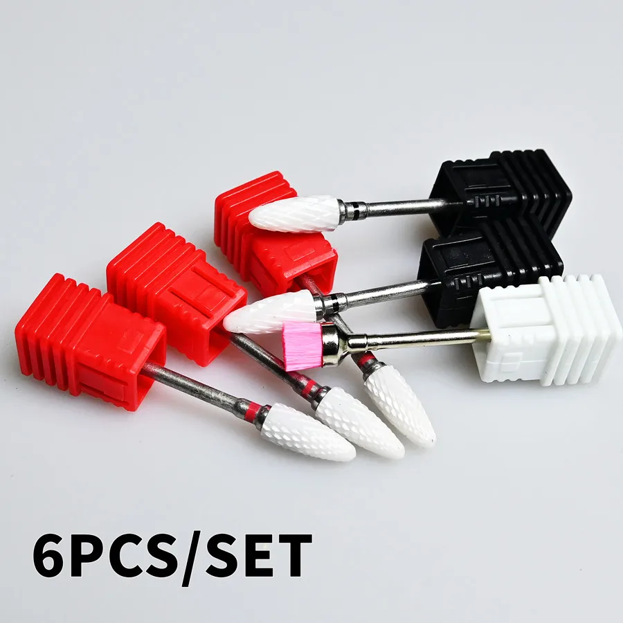 

5-Piece Set Ceramic Nail Drill Bit Nail drill machine Cutter Bits