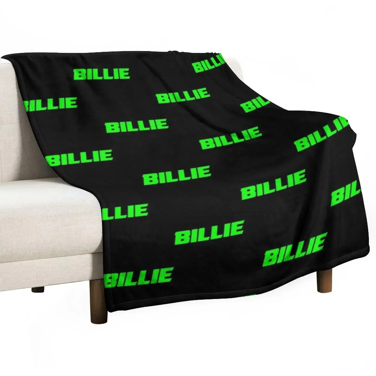 

Neon Billie (black bg) Throw Blanket Flannel Flannel Fabric Blankets