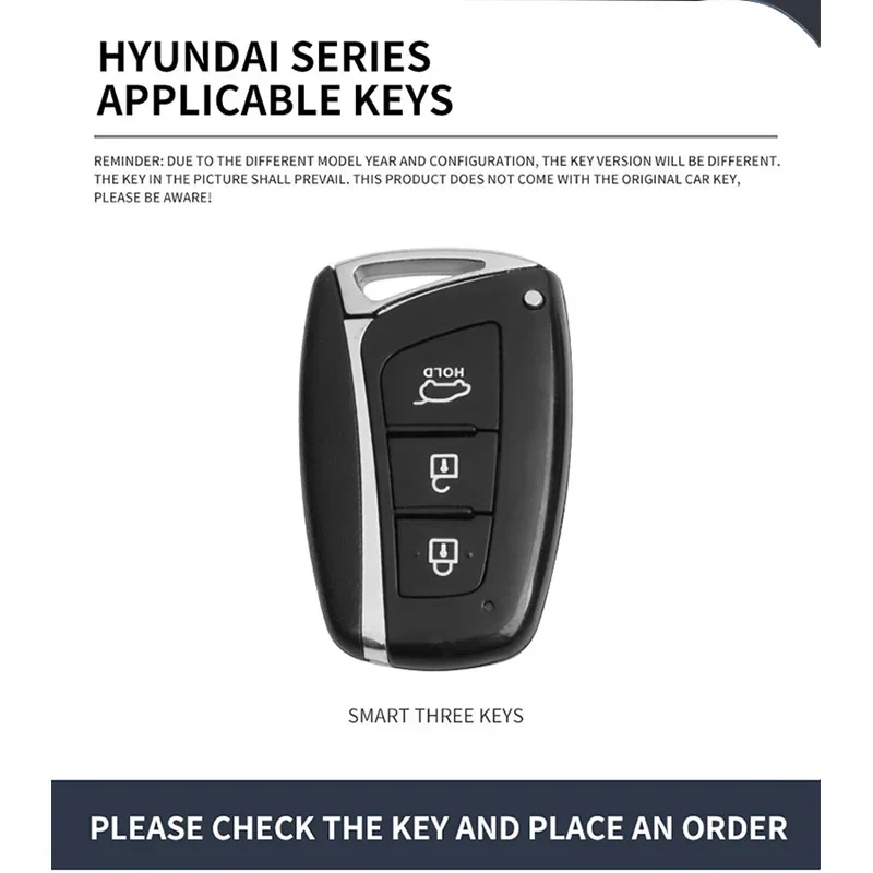 New alloy leather car remote key case cover shell for Hyundai Santa Fe Sport ix45 Equus Centennial Genesis G80 grandeur Azera