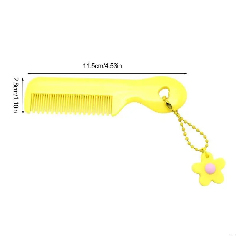 1 قطعة مشط الشعر الكرتون الأزهار مكافحة ساكنة البلاستيك تدليك مشط للفتيات الأطفال #6