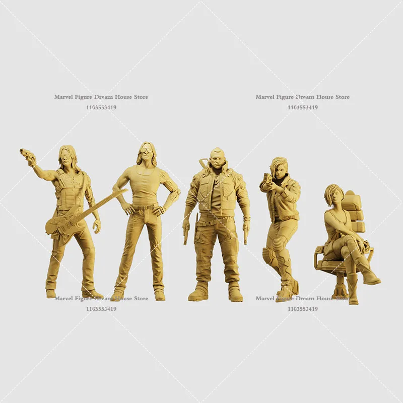 Multiple 1/64 1/43 1/35 Scale Miniature Scene Doll White Model Un-panited Cyberpunk Johnny Silverhand Jack Judy Action Figure