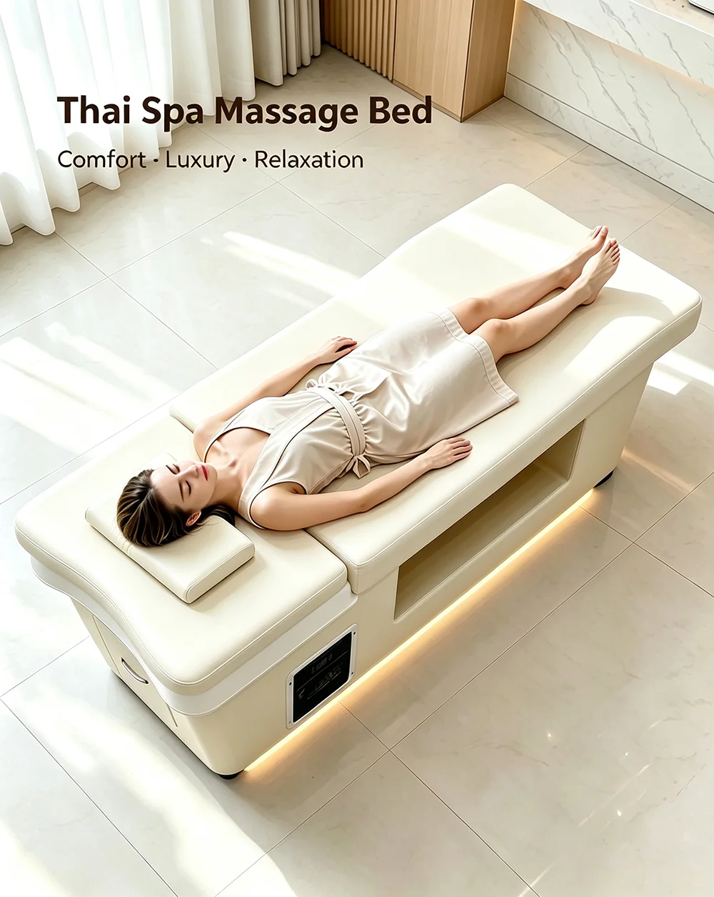 2026 Shampoo-Bett mit Kopf-SPA & Begasung Thai-Massagetisch Salon-Möbel Maßanfertigung für Haarwasch- & Gewerbliche Nutzung – Detail 5