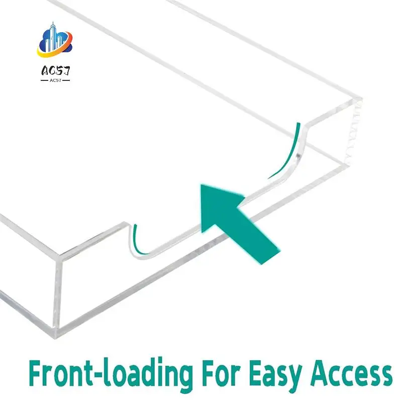 AC57-Acrylic Letter Tray Paper Organizer, Transparent Desktop Organizer Tray Stackable Desktop Accessory Tray