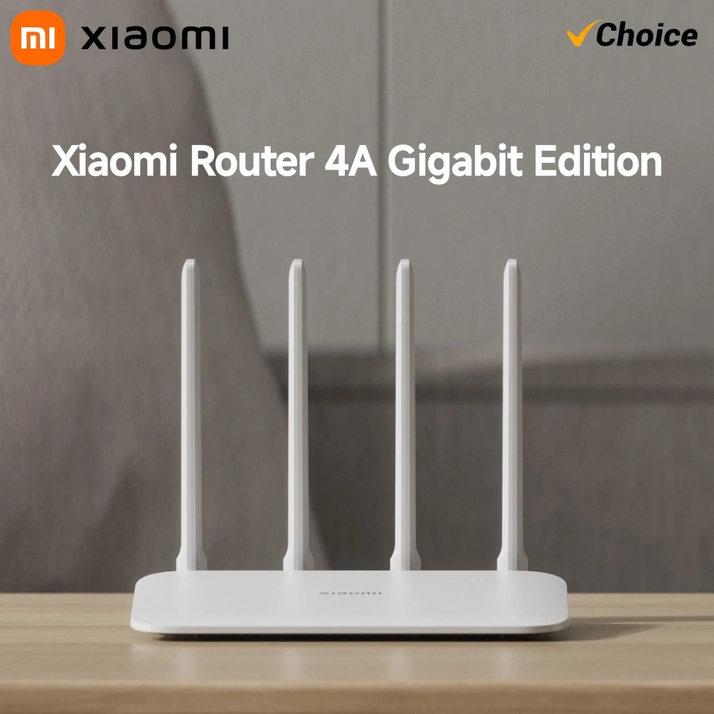 

Роутер Xiaomi 4A Gigabit AC1200, Wi-Fi 2,4 ГГц/5 ГГц, 1167 Мбит/с, репитер, 128 МБ DDR3, 4 антенны с высоким коэффициентом усиления, расширитель сети