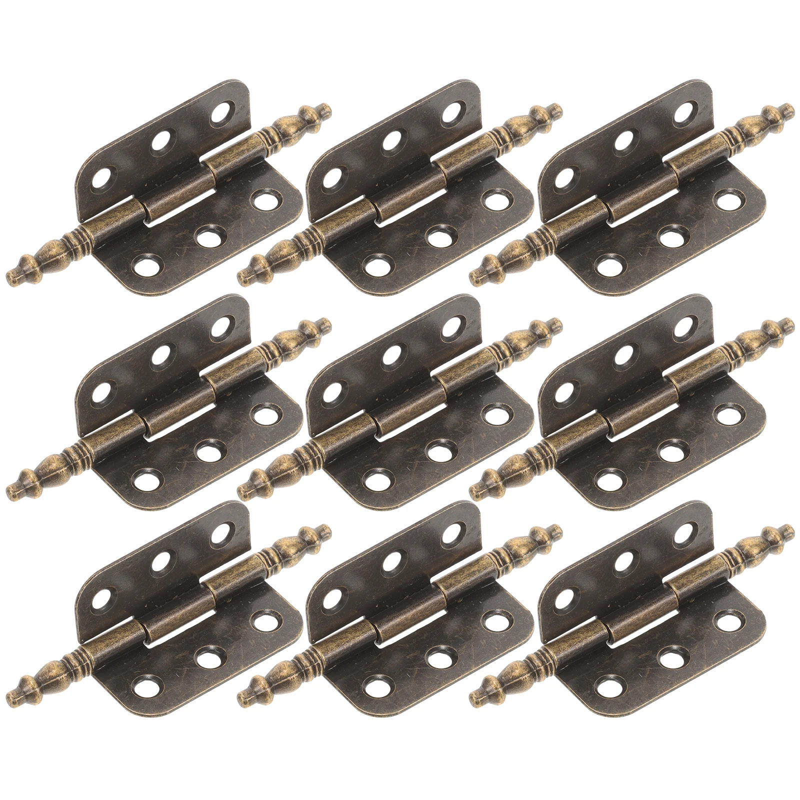 

10pcs Vintage Door For Cabinet Doors Wood Box Drawer Furniture 6-Hole Design Durable Iron Hardware Decorative Butt