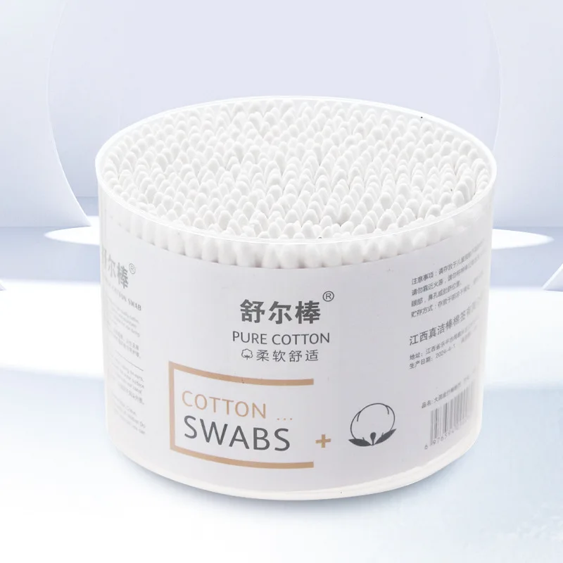 

Ватные тампоны с двойной головкой, многофункциональные одноразовые детские чистящие палочки для снятия макияжа, ухода за кожей лица, 500 шт.