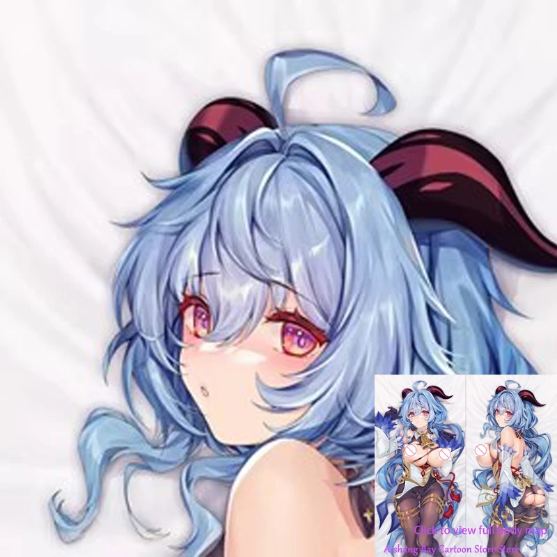 

Dakimakura Anime Ganyu Double Sided Print Life-size Body Pillow Cover Decoration