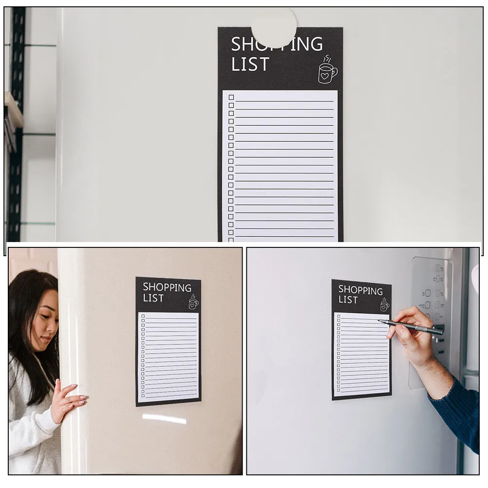 3 Books Magnetic Notepads for Fridge Full Magnet Back Wear Resistant Grocery List Pads to Do List Memo Pads Fridge Notepad