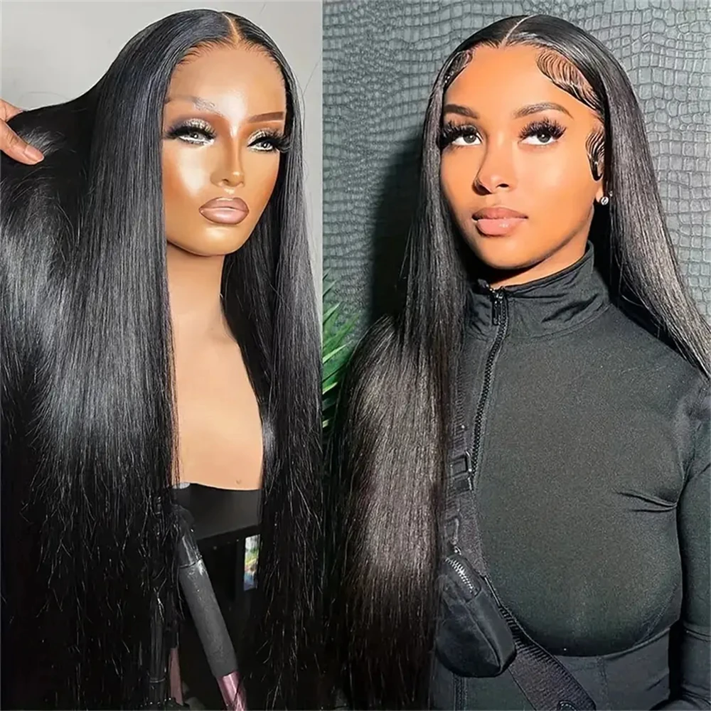 

200 Density Human Hair Lace Front Wig Straight Glueless Wigs Ready to Wear 13x4 13x6 Hd Lace Free Shipping For Black Woman