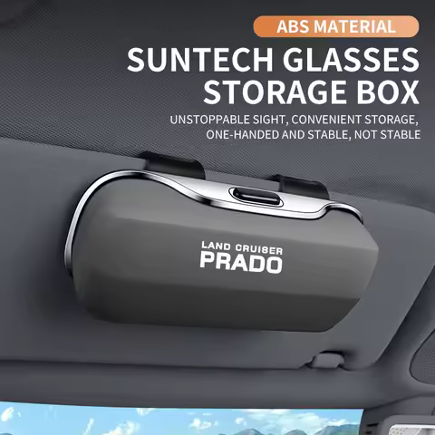 Car Eyewear Case Box Sunglasses Holder Sun Visor Storage Protective Frame Box Glasses Clip For Toyota Land Cruiser Prado 120 150