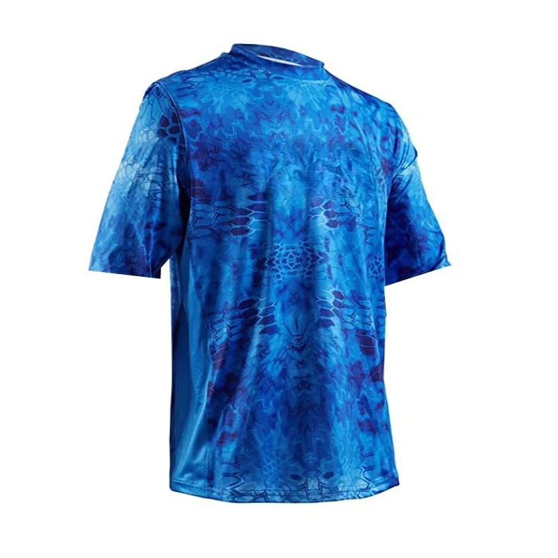 Summer Fishing Shirts Short Sleeve UV Protection T-Shirts Camisa De Pesca UPF 50 Hiking Jerseys Quick Dry Fishing Tops