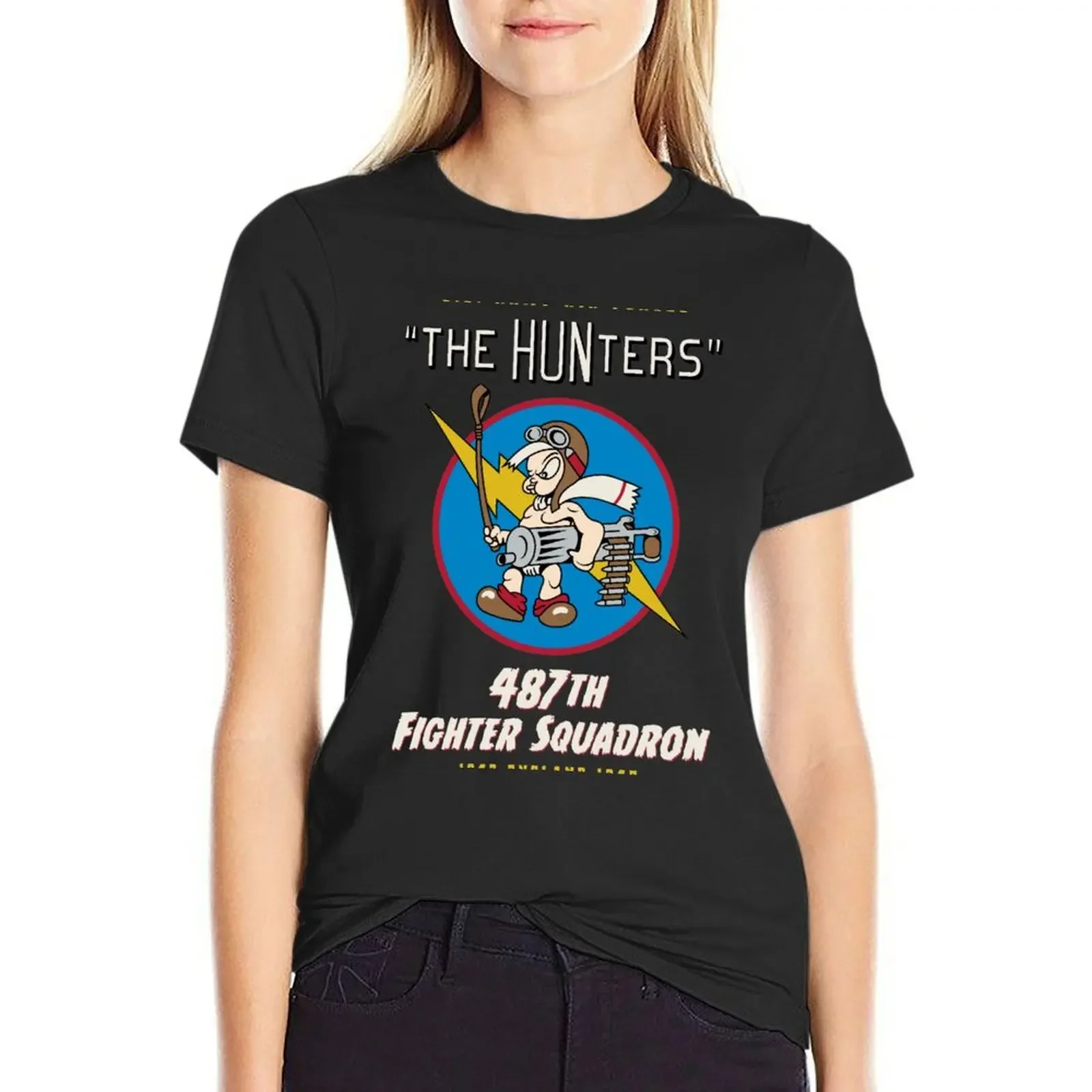 

352nd fighter group T-Shirt Blouse summer top funnys workout shirts for Women loose fit