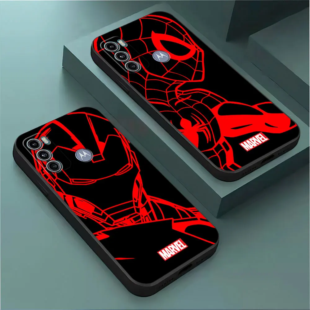 Cover Marvel Ironman Spiderman Case for Motorola Moto G30 G60 G51 G200 G52 G72 G71 5G G50 G82 G8 G9 Power Lite G22 G31 G32